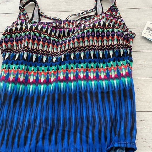 Swim Solution Women's Printed One-Piece Swimsuit 12 bathingsui slimming full - Picture 11 of 11